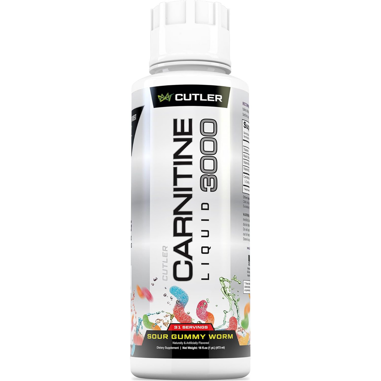 Cutler Nutrition Liquid L-Carnitine - Pre-Workout Formula for Energy and Muscle Support