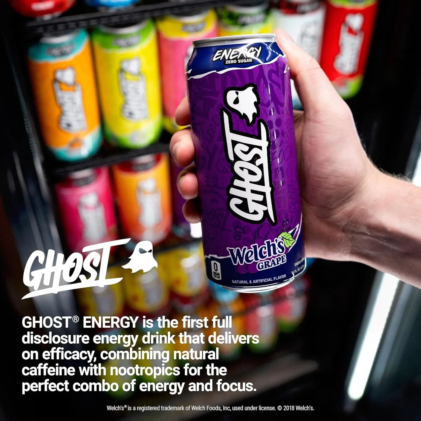 GHOST Energy Drink - 12 Pack, - Energy & Focus, No Artificial Colors - Gluten Free