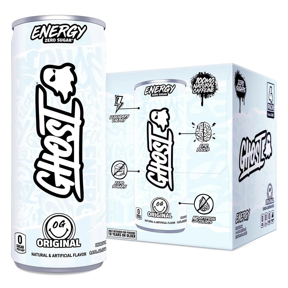 GHOST Energy Drink - 12 Pack, - Energy & Focus, No Artificial Colors - Gluten Free