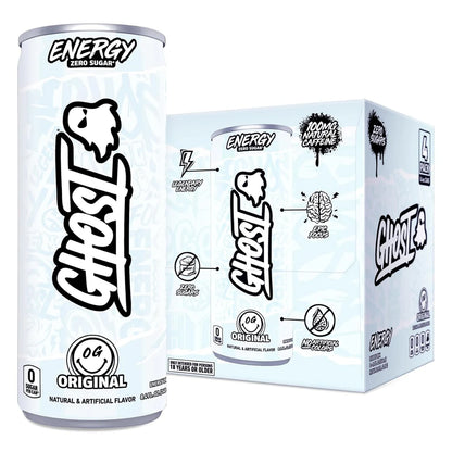GHOST Energy Drink - 12 Pack, - Energy & Focus, No Artificial Colors - Gluten Free