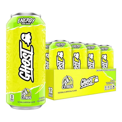 GHOST Energy Drink - 12 Pack, - Energy & Focus, No Artificial Colors - Gluten Free