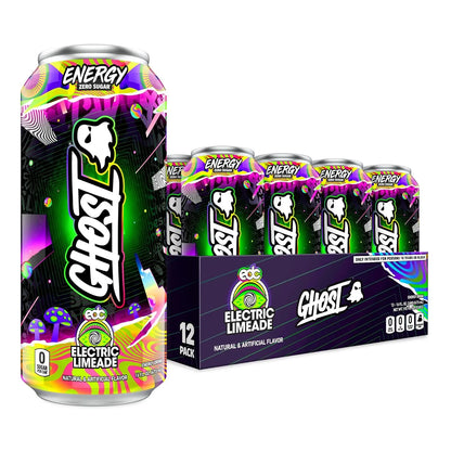 GHOST Energy Drink - 12 Pack, - Energy & Focus, No Artificial Colors - Gluten Free