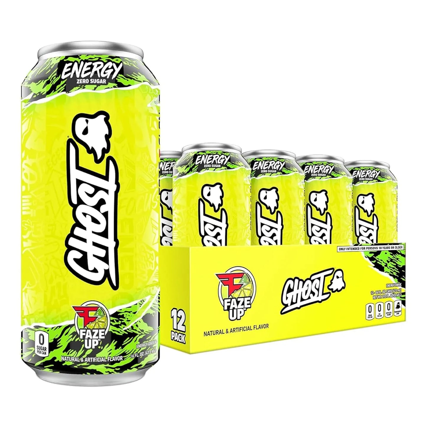 GHOST Energy Drink - 12 Pack, - Energy & Focus, No Artificial Colors - Gluten Free