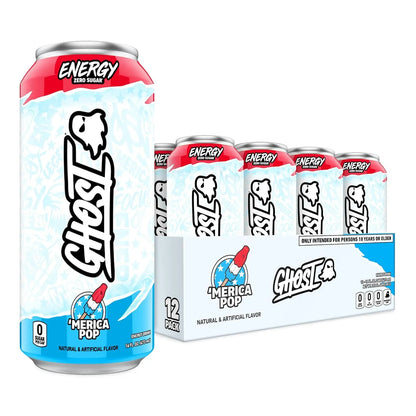 GHOST Energy Drink - 12 Pack, - Energy & Focus, No Artificial Colors - Gluten Free