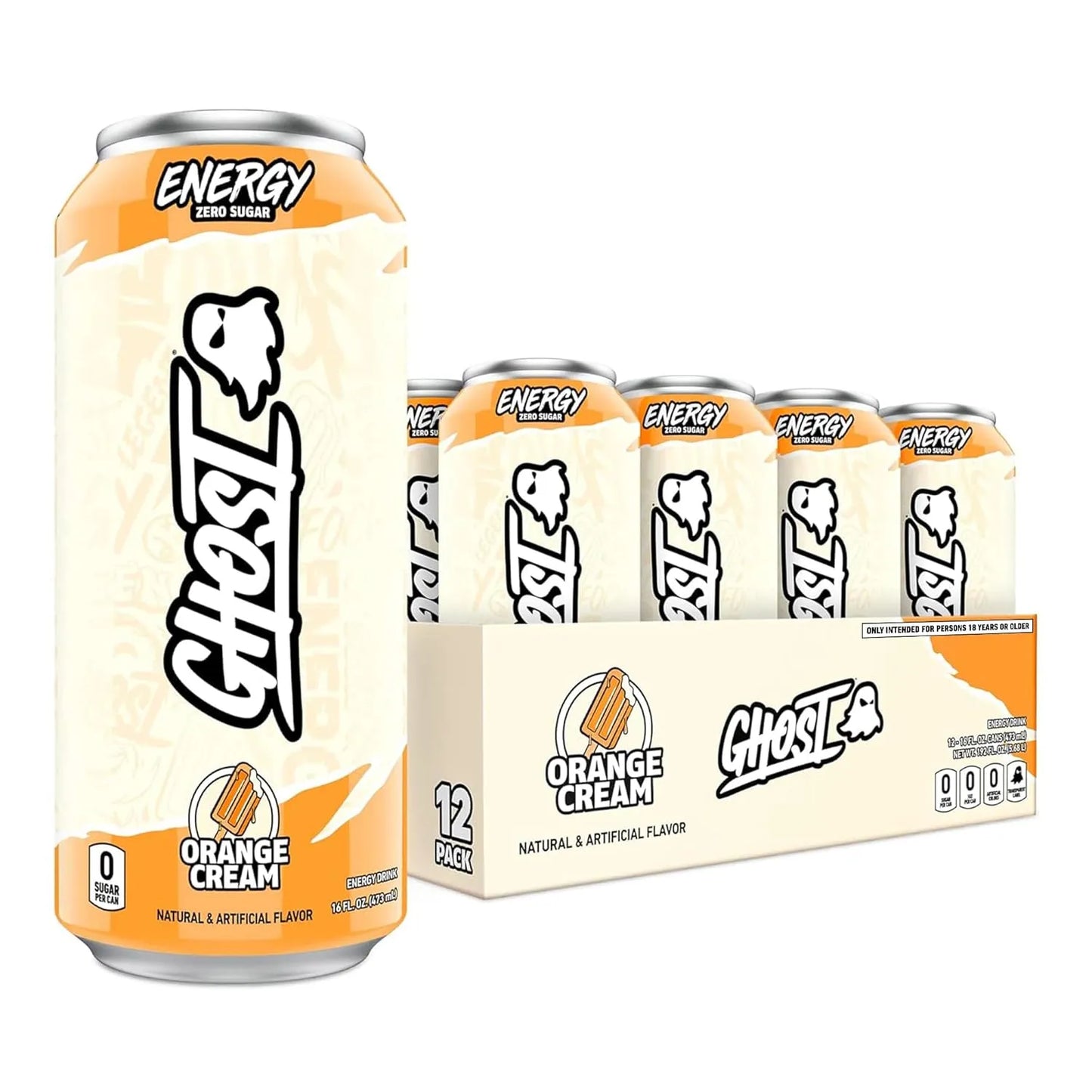 GHOST Energy Drink - 12 Pack, - Energy & Focus, No Artificial Colors - Gluten Free